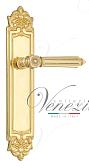 Дверная ручка Venezia на планке PL96 мод. Castello (полир. латунь) проходная