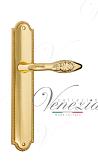 Дверная ручка Venezia на планке PL98 мод. Casanova (полир. латунь) проходная