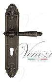 Дверная ручка Venezia на планке PL90 мод. Pellestrina (ант. серебро) под цилиндр