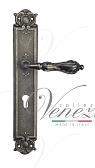 Дверная ручка Venezia на планке PL97 мод. Monte Cristo (ант. серебро) под цилиндр